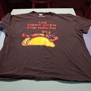 Marvel "The Merc with the Mouth" T-shirt Men's XXL Black Short Sleeve